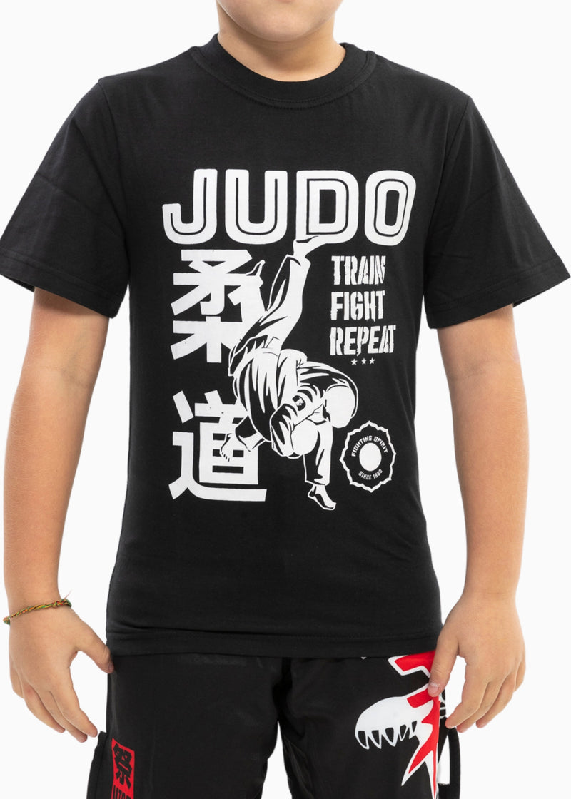 Train, Fight, Repeat' Judo T-Shirt - Main Image